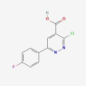 molecular formula C11H6ClFN2O2 B1472274 3-Chloro-6-(4-fluorophenyl)pyridazine-4-carboxylic acid CAS No. 1258616-85-1