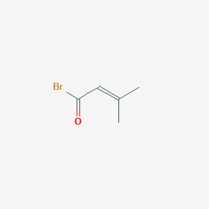 molecular formula C5H7BrO B14722852 2-Butenoyl bromide, 3-methyl- CAS No. 10606-43-6