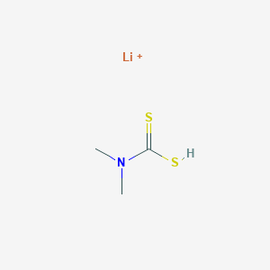molecular formula C3H7LiNS2+ B14722861 Lithium;dimethylcarbamodithioic acid CAS No. 6332-55-4