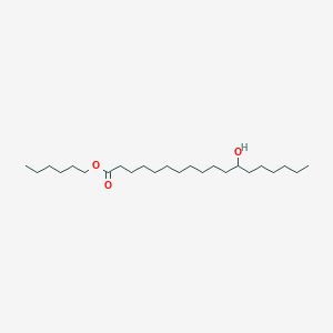 molecular formula C24H48O3 B14722884 Octadecanoic acid, 12-hydroxy-, hexyl ester CAS No. 6030-16-6