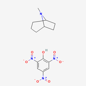 molecular formula C14H18N4O7 B14722894 Tropane, picrate CAS No. 6138-69-8
