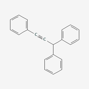 molecular formula C21H16 B14722941 (1,3-Diphenyl-2-propynyl)benzene CAS No. 5467-43-6