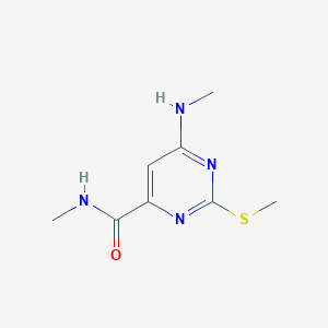 molecular formula C8H12N4OS B14722999 N-methyl-6-(methylamino)-2-methylsulfanylpyrimidine-4-carboxamide CAS No. 6307-58-0