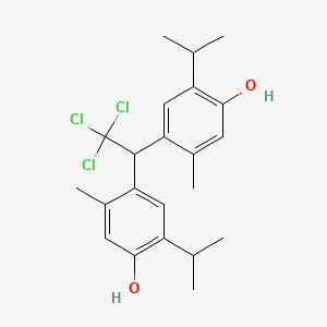 molecular formula C22H27Cl3O2 B14723042 Dithymyltrichloroethane CAS No. 13479-26-0