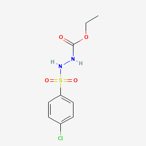 molecular formula C9H11ClN2O4S B14723054 ethyl N-[(4-chlorophenyl)sulfonylamino]carbamate CAS No. 6461-93-4