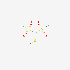 molecular formula C4H10O4S3 B14723074 Bis(methylsulfonyl)methylsulfanylmethane CAS No. 6543-74-4