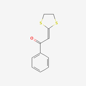 molecular formula C11H10OS2 B14723084 2-Benzoylmethylene-1,3-dithiolane 