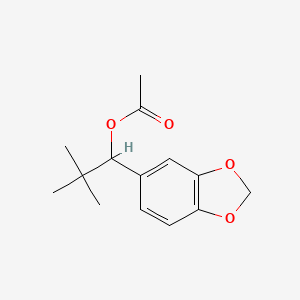molecular formula C14H18O4 B14723167 1-(1,3-Benzodioxol-5-yl)-2,2-dimethylpropyl acetate CAS No. 6282-23-1