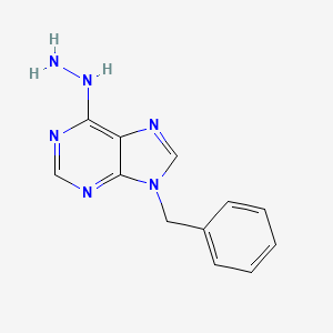 molecular formula C12H12N6 B14723235 9-Benzyl-6-hydrazinyl-9h-purine CAS No. 6268-73-1