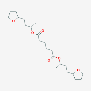 molecular formula C22H38O6 B14723270 Bis[4-(oxolan-2-yl)butan-2-yl] hexanedioate CAS No. 5453-25-8
