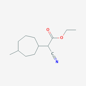 molecular formula C13H21NO2 B14723341 Ethyl cyano(4-methylcycloheptyl)acetate CAS No. 5452-85-7