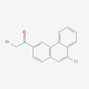 molecular formula C16H10BrClO B14723342 2-Bromo-1-(9-chloro-3-phenanthryl)ethanone CAS No. 6328-07-0
