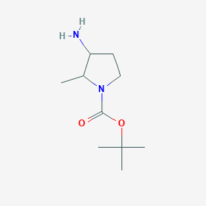 molecular formula C10H20N2O2 B1472336 Tert-butyl 3-amino-2-methylpyrrolidine-1-carboxylate CAS No. 1506639-47-9