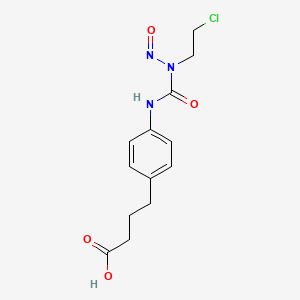 molecular formula C13H16ClN3O4 B14723385 4-(4-{[(2-Chloroethyl)(nitroso)carbamoyl]amino}phenyl)butanoic acid CAS No. 13909-31-4
