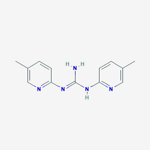 molecular formula C13H15N5 B14723420 1,2-Bis(5-methylpyridin-2-yl)guanidine CAS No. 6967-97-1