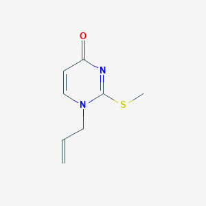 molecular formula C8H10N2OS B14723481 2-Methylsulfanyl-1-prop-2-enylpyrimidin-4-one CAS No. 6204-00-8