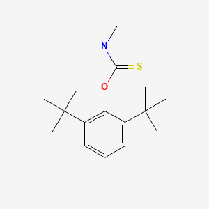 molecular formula C18H29NOS B14723517 O-(2,6-Di-tert-butyl-4-methylphenyl) dimethylcarbamothioate CAS No. 13522-71-9