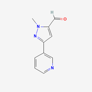 1-methyl-3-(pyridin-3-yl)-1H-pyrazole-5-carbaldehyde