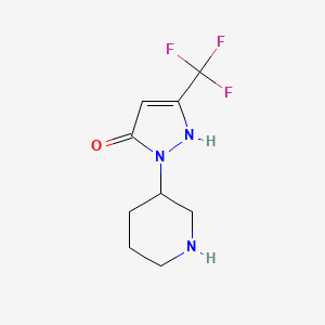 1-(piperidin-3-yl)-3-(trifluoromethyl)-1H-pyrazol-5-ol