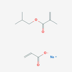 molecular formula C11H17NaO4 B147236 2-Propenoic acid, 2-methyl-, 2-methylpropyl ester, polymer with 2-propenoic acid, sodium salt CAS No. 129984-35-6