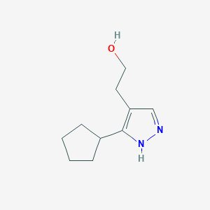 B1472360 2-(5-cyclopentyl-1H-pyrazol-4-yl)ethan-1-ol CAS No. 1514119-21-1