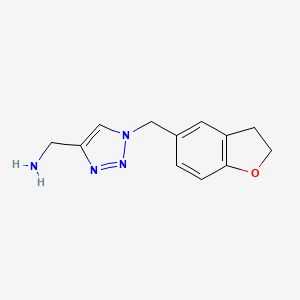 {1-[(2,3-dihydro-1-benzofuran-5-yl)methyl]-1H-1,2,3-triazol-4-yl}methanamine