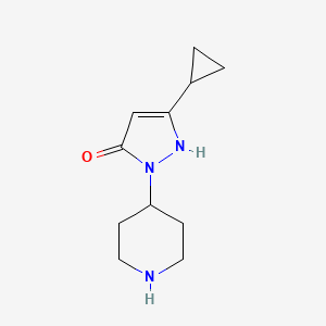 3-cyclopropyl-1-(piperidin-4-yl)-1H-pyrazol-5-ol