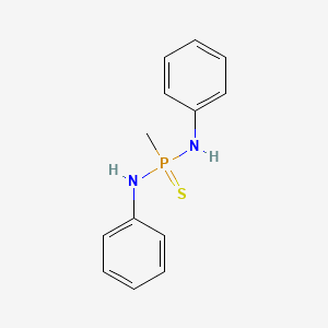 molecular formula C13H15N2PS B14723781 P-methyl-N,N'-diphenylphosphonothioic diamide CAS No. 13789-63-4