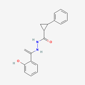 molecular formula C18H18N2O2 B14723837 N'-[1-(2-hydroxyphenyl)ethenyl]-2-phenylcyclopropane-1-carbohydrazide CAS No. 6711-40-6