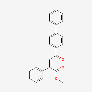 molecular formula C23H20O3 B14723914 Methyl 4-oxo-2-phenyl-4-(4-phenylphenyl)butanoate CAS No. 5333-39-1