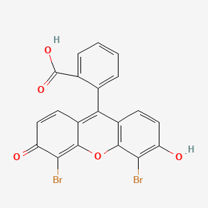 molecular formula C20H10Br2O5 B14723933 Benzoic acid, 2-(4,5-dibromo-6-hydroxy-3-oxo-3H-xanthen-9-yl)- CAS No. 5350-25-4