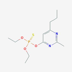 molecular formula C12H21N2O3PS B14723955 Phosphorothioic acid, O,O-diethyl O-(2-propyl-4-methyl-6-pyrimidyl) ester CAS No. 5826-91-5