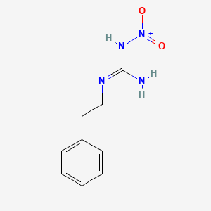 molecular formula C9H12N4O2 B14723968 Guanidine, N-nitro-N'-(2-phenylethyl)- CAS No. 6266-33-7