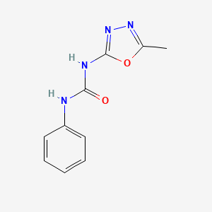 molecular formula C10H10N4O2 B14723984 N-(5-Methyl-1,3,4-oxadiazol-2-yl)-N'-phenylurea CAS No. 6653-41-4