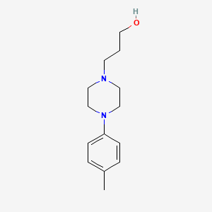 molecular formula C14H22N2O B14723992 3-[4-(4-Methylphenyl)piperazin-1-yl]propan-1-ol CAS No. 6269-54-1