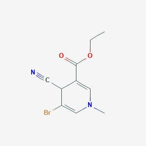 molecular formula C10H11BrN2O2 B14724017 ethyl 5-bromo-4-cyano-1-methyl-4H-pyridine-3-carboxylate CAS No. 6417-69-2