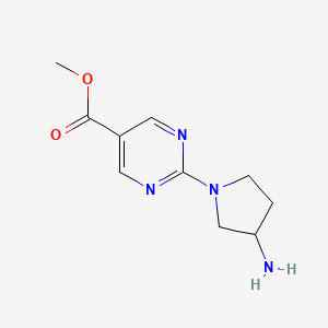 molecular formula C10H14N4O2 B1472402 Methyl 2-(3-aminopyrrolidin-1-yl)pyrimidine-5-carboxylate CAS No. 1779754-29-8