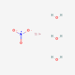 molecular formula H6NO6Tl+2 B14724047 Thallium(3+);nitrate;trihydrate 