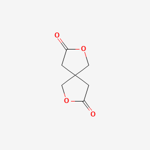molecular formula C7H8O4 B14724063 2,7-Dioxaspiro[4.4]nonane-3,8-dione CAS No. 5768-16-1