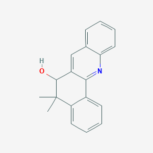 molecular formula C19H17NO B14724122 5,5-dimethyl-6H-benzo[c]acridin-6-ol CAS No. 5443-60-7