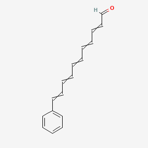 molecular formula C17H16O B14724154 11-Phenylundeca-2,4,6,8,10-pentaenal CAS No. 5462-94-2