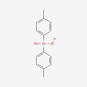 molecular formula C14H15O2Sb B14724175 Bis(4-methylphenyl)stibinic acid CAS No. 5430-43-3