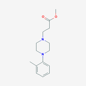 molecular formula C15H22N2O2 B14724211 Methyl 3-[4-(2-methylphenyl)piperazin-1-yl]propanoate CAS No. 6269-53-0