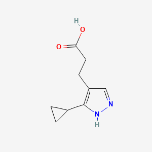 3-(5-cyclopropyl-1H-pyrazol-4-yl)propanoic acid