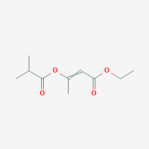 molecular formula C10H16O4 B14724283 ethyl (Z)-3-(2-methylpropanoyloxy)but-2-enoate CAS No. 6295-33-6