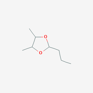 molecular formula C8H16O2 B14724296 4,5-Dimethyl-2-propyl-1,3-dioxolane CAS No. 6414-34-2