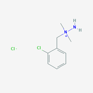 molecular formula C9H14Cl2N2 B14724297 1-[(2-Chlorophenyl)methyl]-1,1-dimethylhydrazin-1-ium chloride CAS No. 13680-56-3