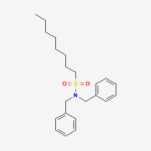 molecular formula C22H31NO2S B14724350 n,n-Dibenzyloctane-1-sulfonamide CAS No. 5455-74-3