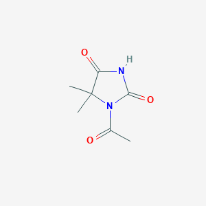 molecular formula C7H10N2O3 B14724471 1-Acetyl-5,5-dimethylimidazolidine-2,4-dione CAS No. 6341-67-9
