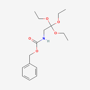 molecular formula C16H25NO5 B14724527 Carbamic acid, (2,2,2-triethoxyethyl)-, phenylmethyl ester CAS No. 13347-35-8
